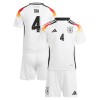 Conjunto (Camiseta+Pantalón Corto) Alemania Tah 4 Primera Equipación Euro 2024 - Niño